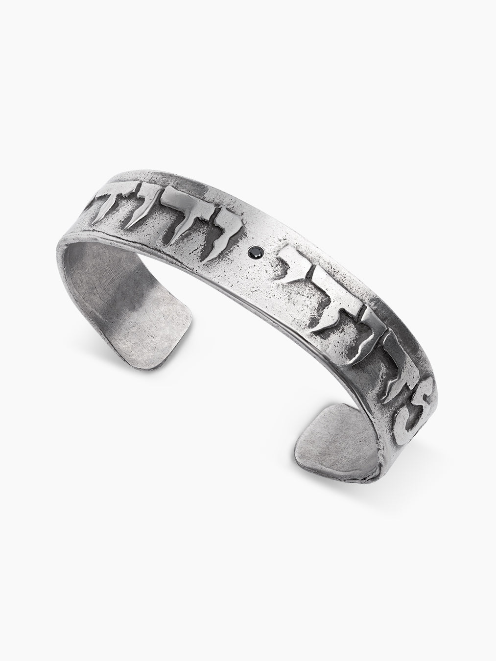 Bangle Bracelet Sterling Silver 925 Black Diamond Israel Vedodi