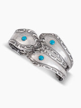 Vintage Guibor Bracelet Sterling Silver 925 with turquoise natural stone made in Israel