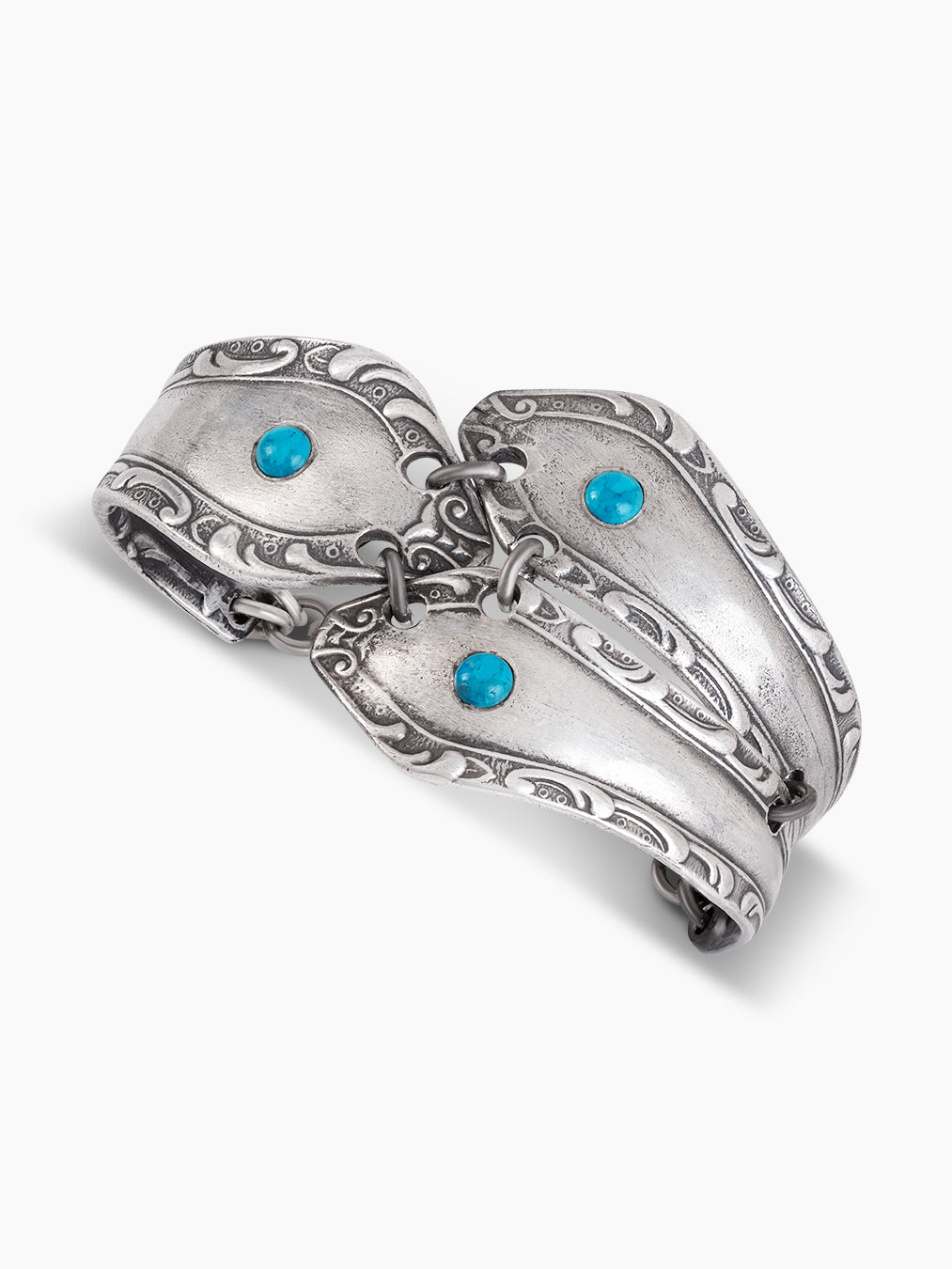 Vintage Guibor Bracelet Sterling Silver 925 with turquoise natural stone made in Israel