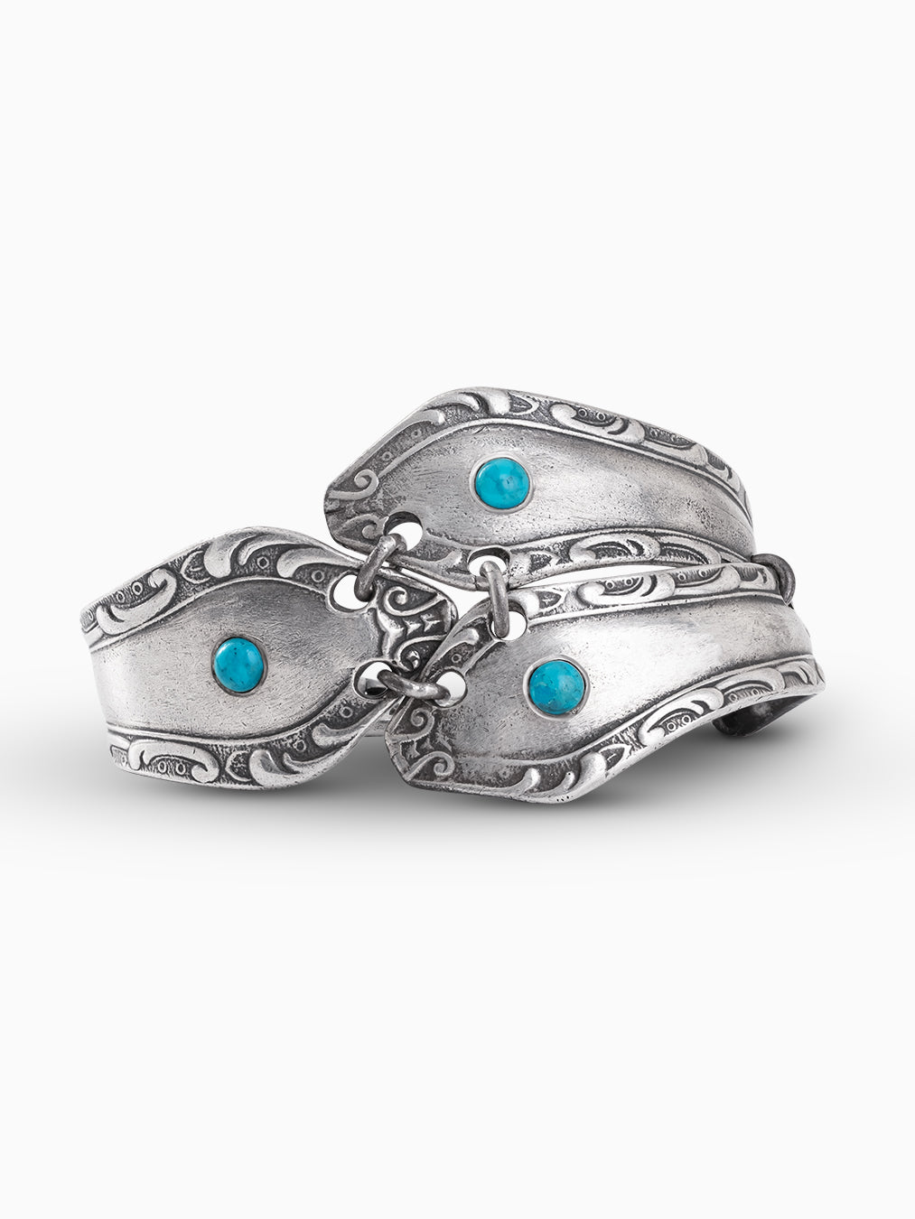 Vintage Guibor Bracelet Sterling Silver 925 with turquoise natural stone made in Israel
