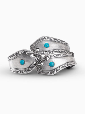 Vintage Guibor Bracelet Sterling Silver 925 with turquoise natural stone made in Israel