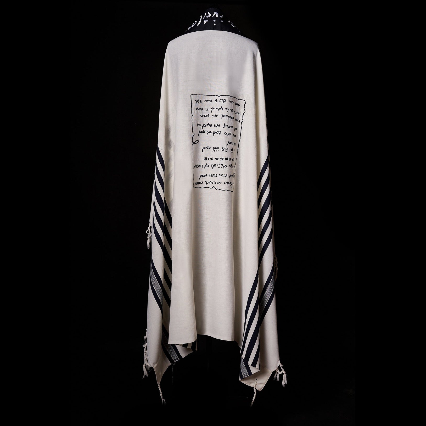 Tallit Petek White & Navy