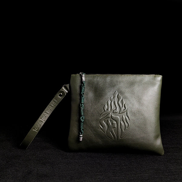 Leather pouch - Shema Khaki