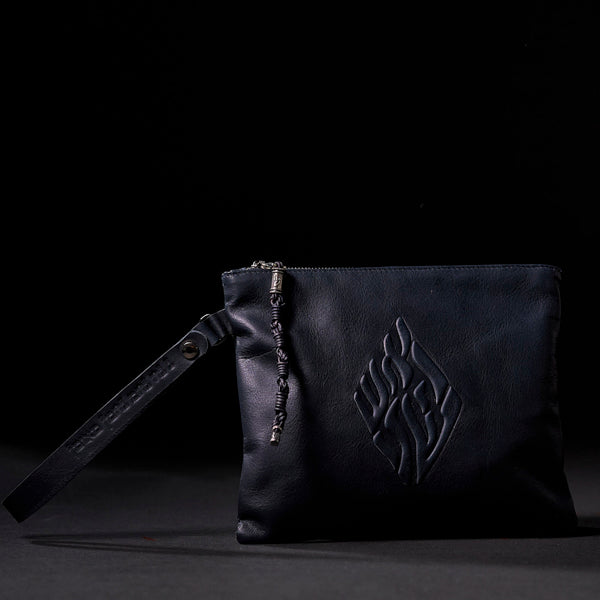 Leather Pouch - Navy Blue